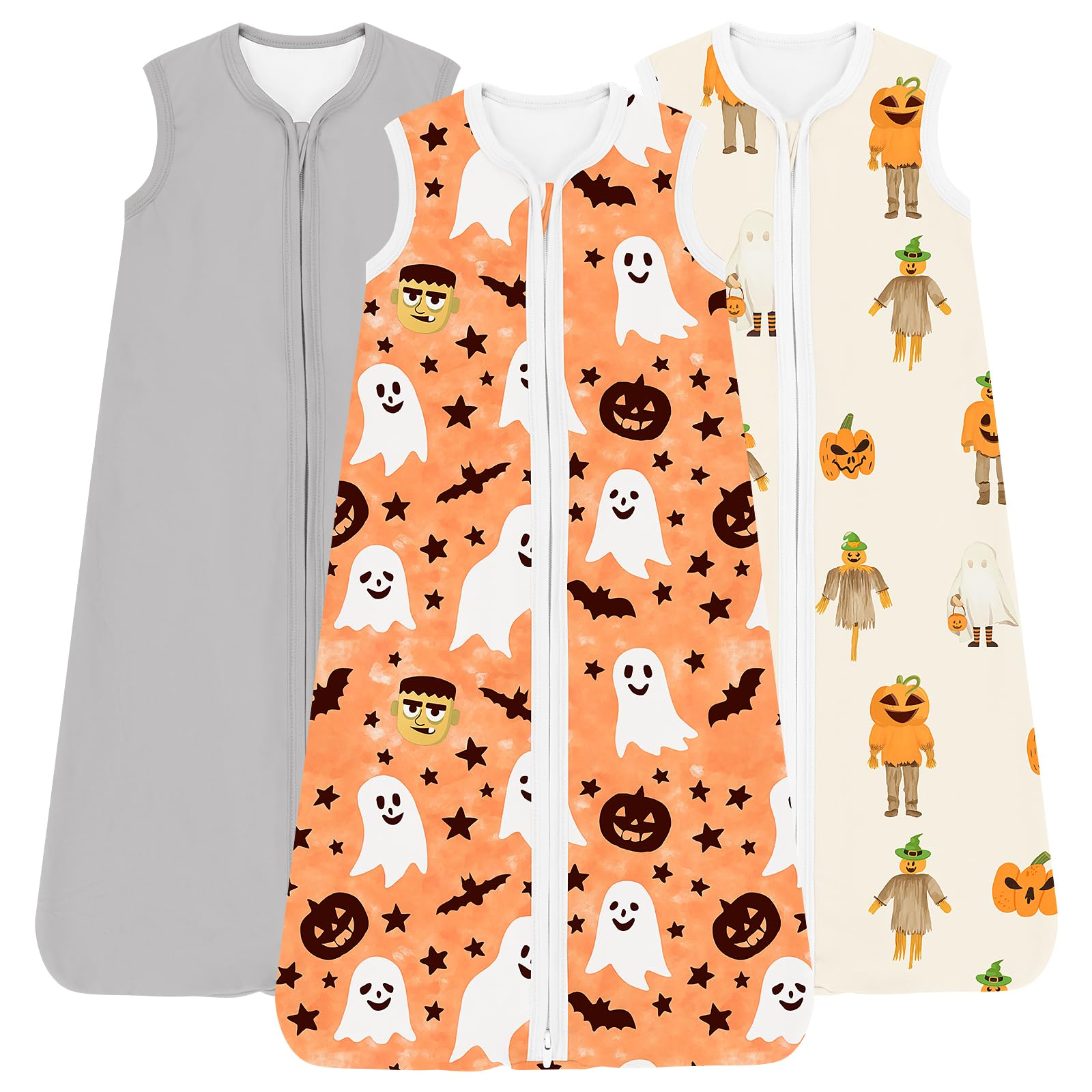 Baby Sleep Sack 0.5 TOG, Lightweight Breathable Wearable Blanket with Zipper, 0-3-6-12-24M-4T, 3-Pack