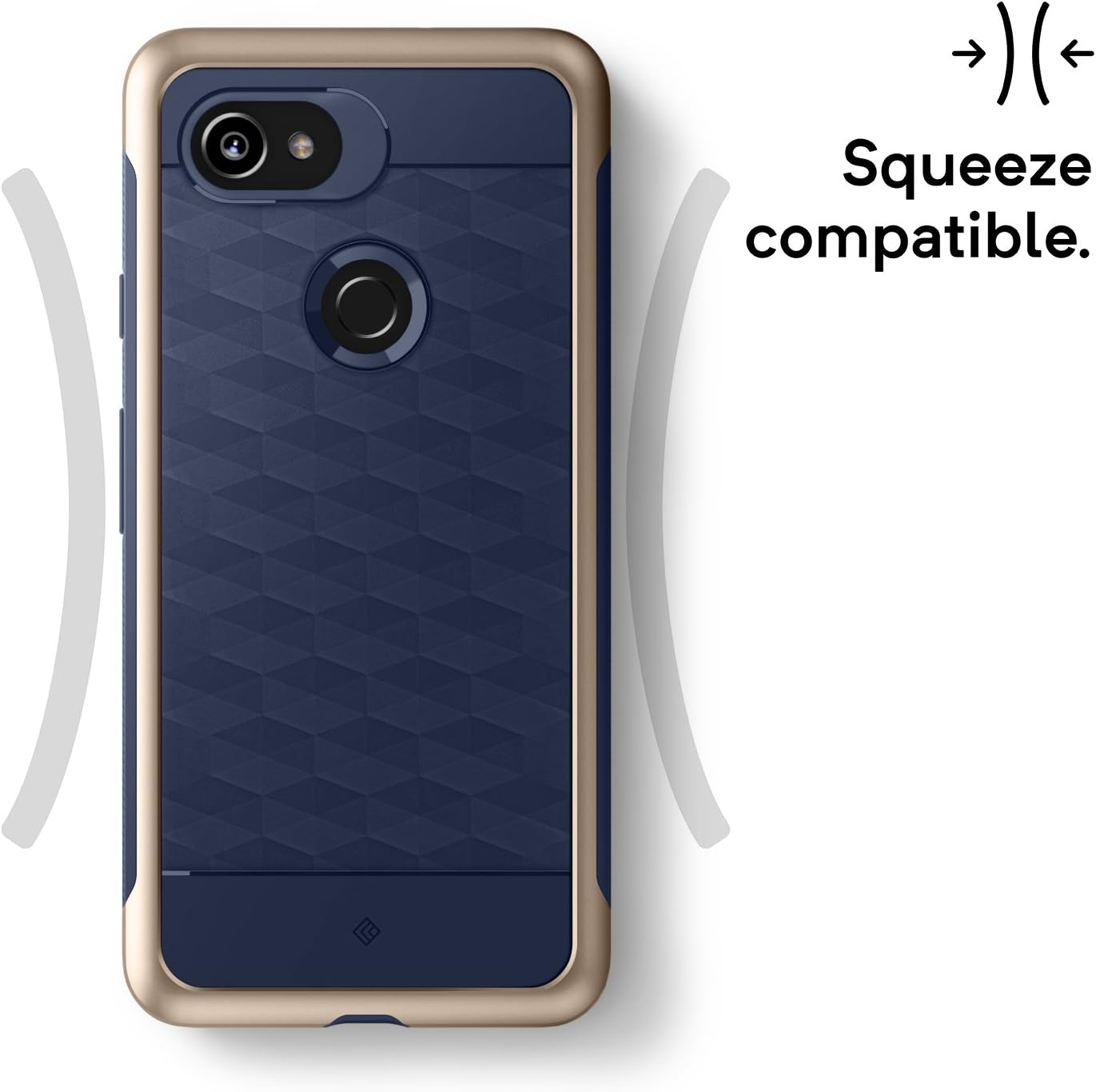 Caseology Parallax for Google Pixel 2 XL Case (2017) - Award Winning Design - Navy Blue