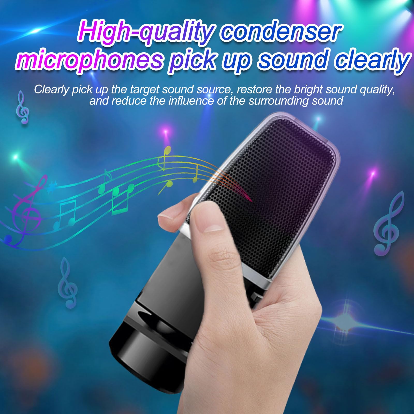 Podcast Equipment Bundle with Live Sound Card Audio Mixer Condenser Microphone, Audio Interface Streaming Mic Podcast Studio Recording for Sing, Gaming, YouTube TikTok, Studio Mixer Set for PC, Phone