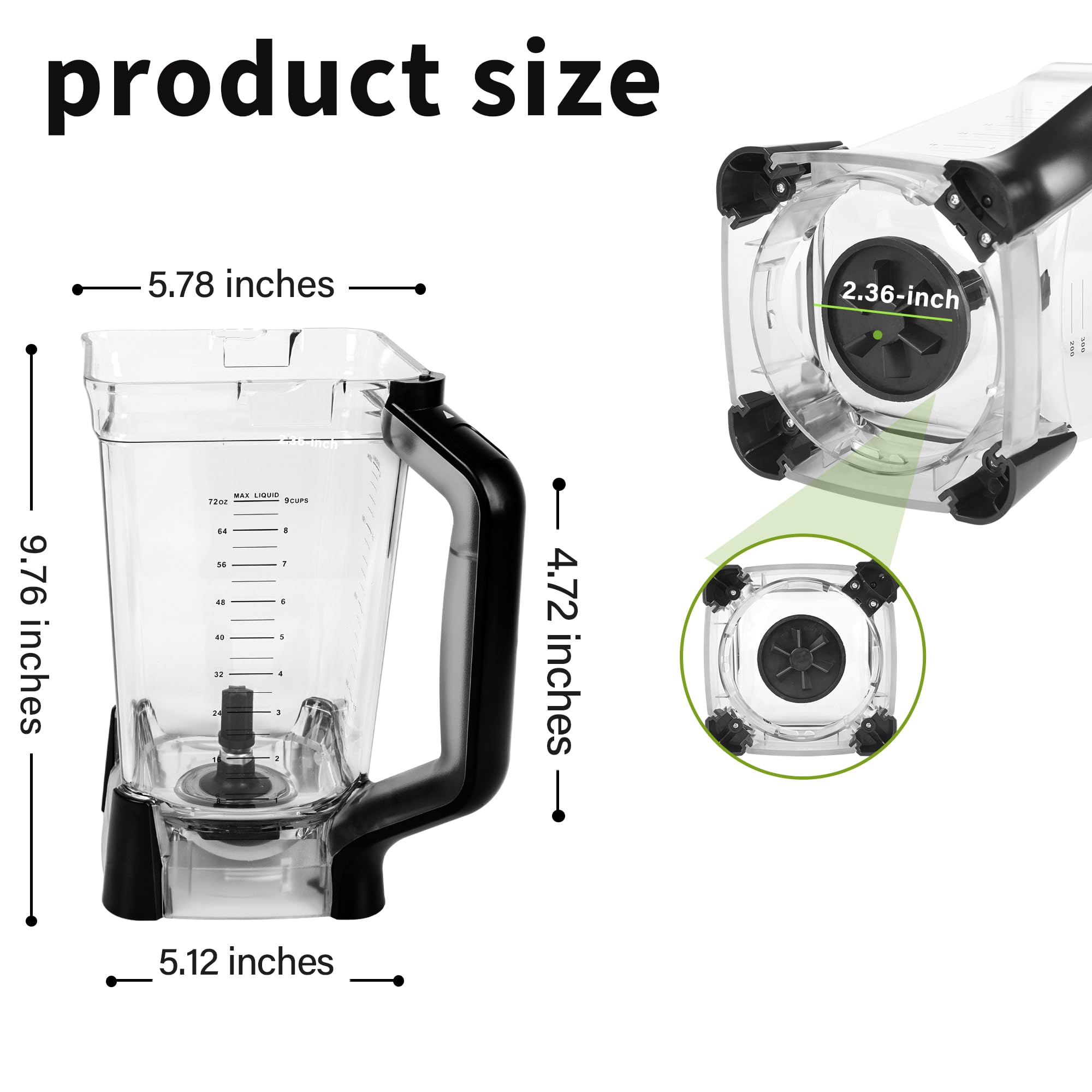 Blender Replacement Pitcher Compatible with ninja, Replace (NEW
