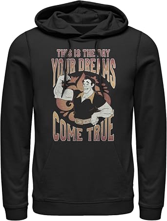 Fifth Sun Mens Beauty and the Beast Gaston The Day Your Dreams Come True Pull Over Hoodie