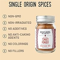 Vista 3 de Burlap & Barrel Polvo de tomate secado al sol Añade un umami profundo y acidez sabrosa a los platos para palomitas de maíz, pollo frito, salsas