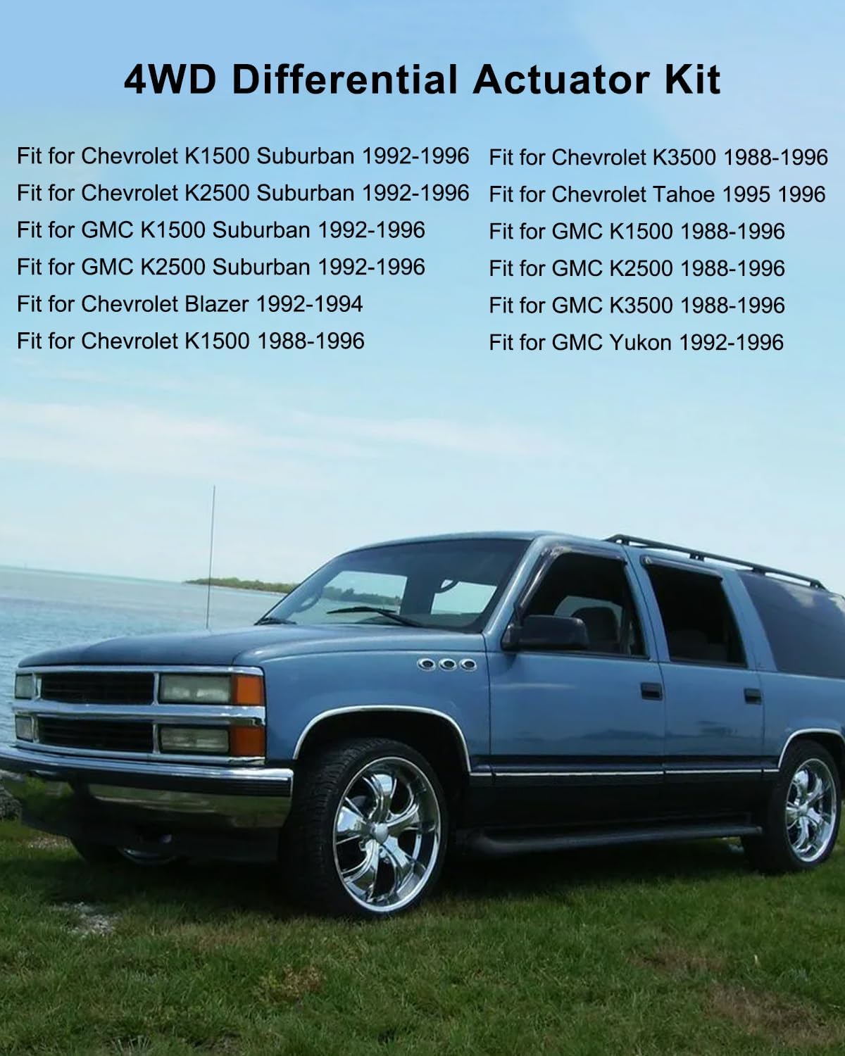 4WD Actuator Compatible with Chevrolet Blazer Tahoe K1500 K2500 Suburban K3500 Yukon 1988-1996 Replace 600-490 26060073 88959465