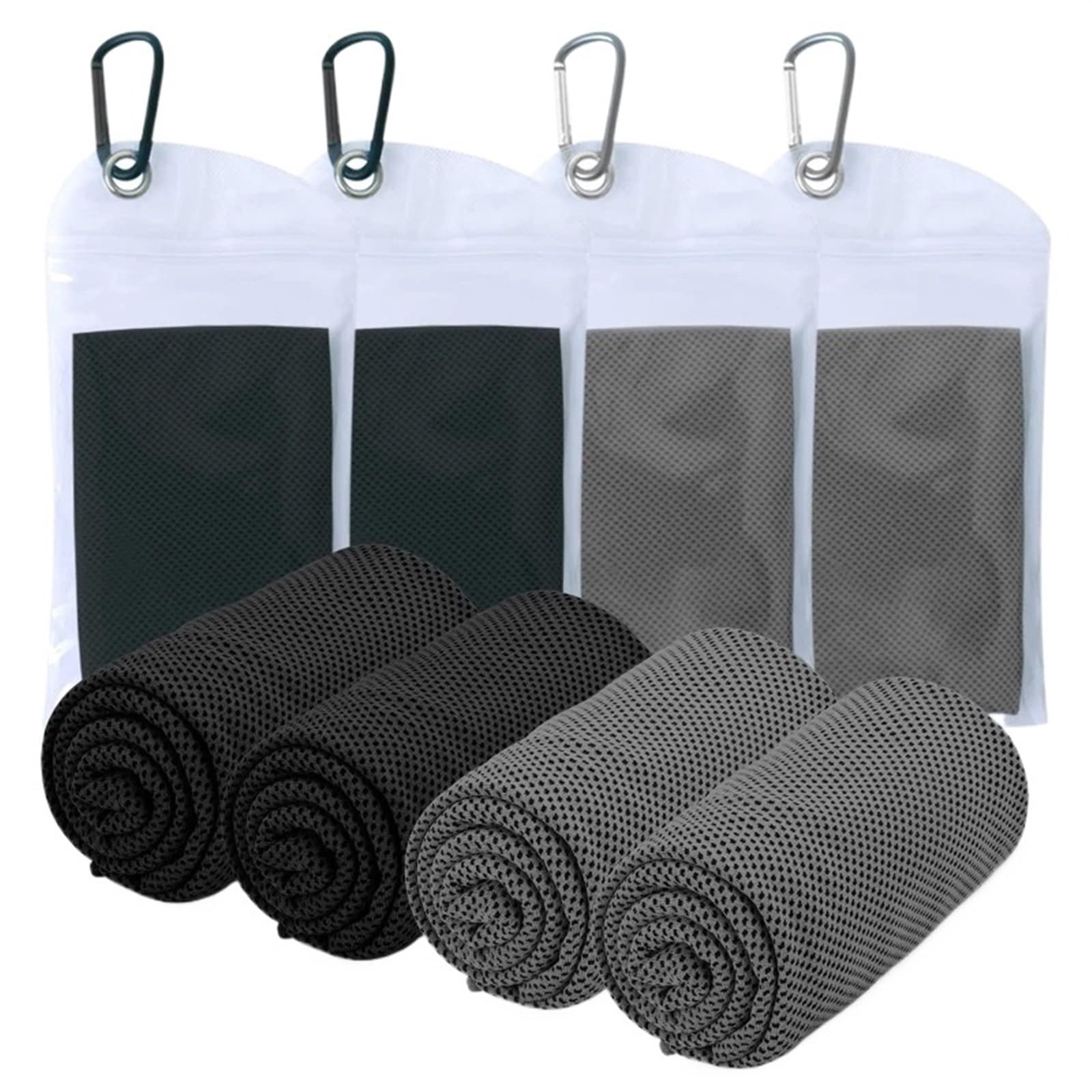 Serviette Sport Lot de 4 Serviettes de Sport rafraîchissantes, Serviette rafraîchissante à soulagement instantané, Serviette en Tissu Absorbant la Transpiration et Respirante for Le Yoga