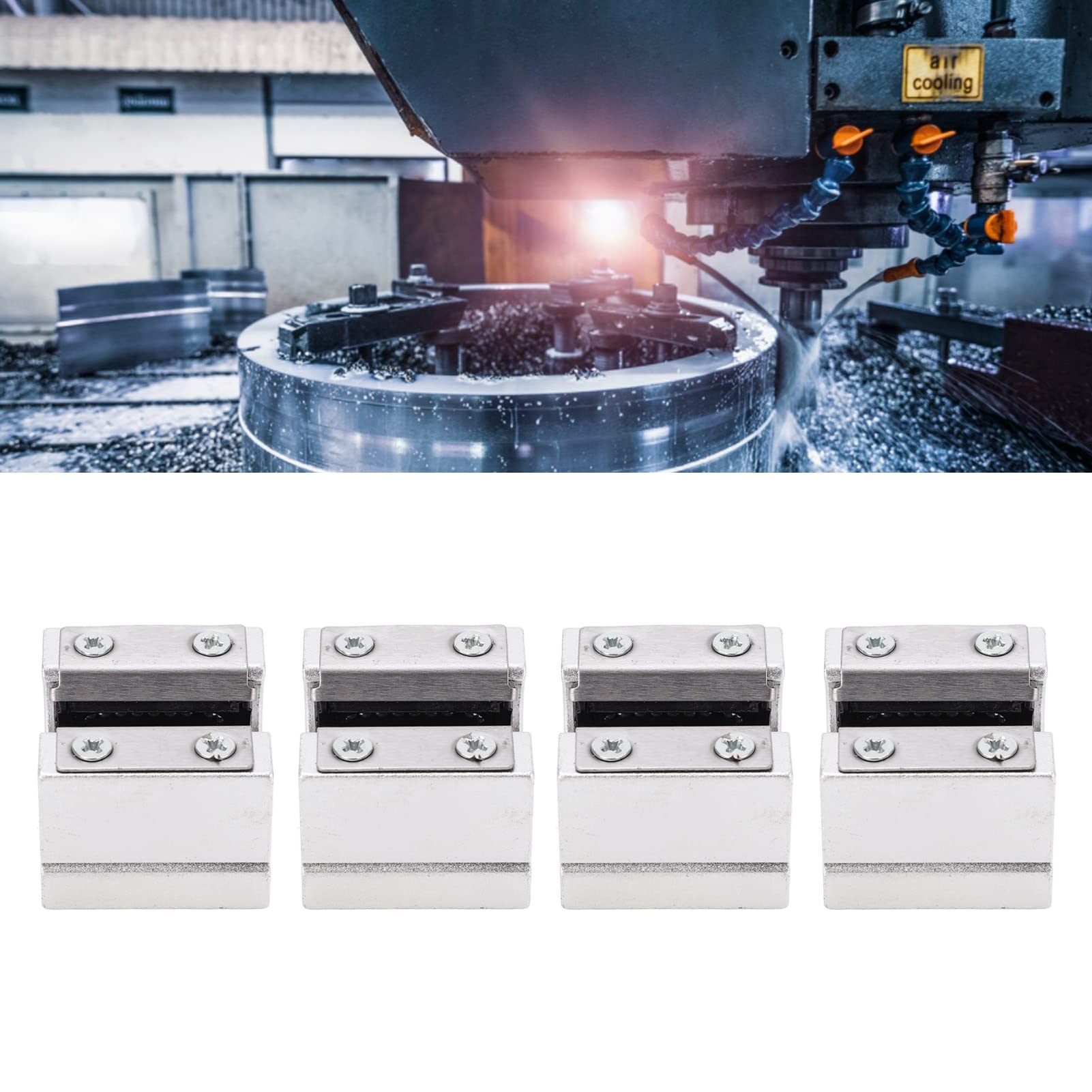 4 Pièces SBR10UU Bloc de Curseur de Mouvement Linéaire en Alliage D'aluminium 10mm Bloc en Aluminium Portant Bloc Coulissant de Remplacement pour Rail de Guidage Linéaire de 10mm, Machines-outils CNC
