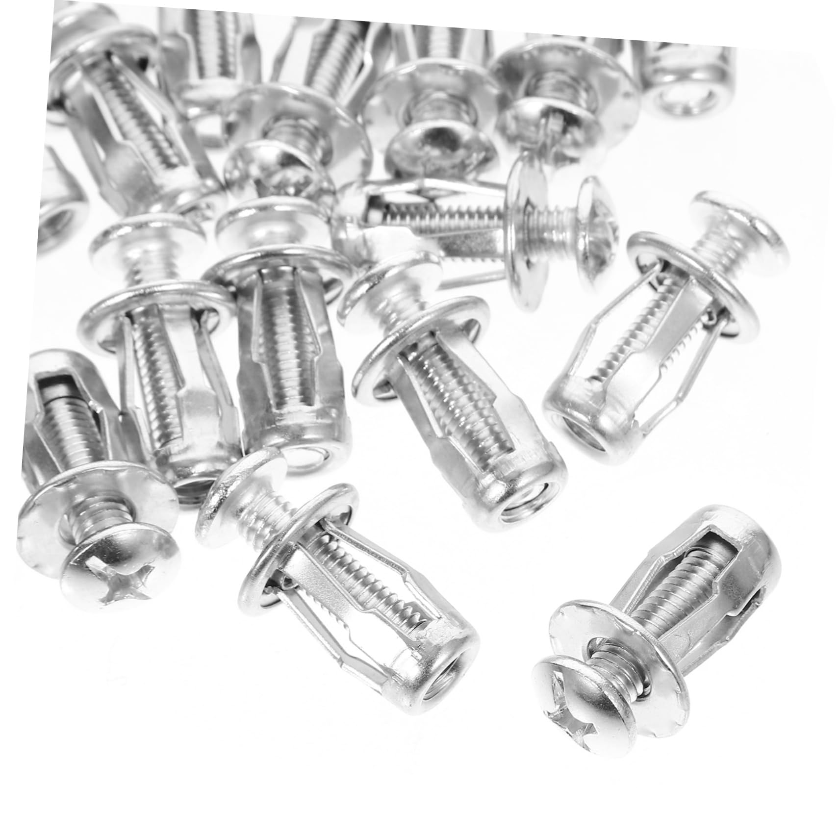 Balacoo 20 Sets Hollow Door Expansion Nuts with Screws for Secure Fixing Anchor Inserts for Hollow Doors Ideal for Wall Mounting and Installation