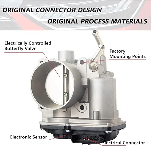 Miniatura 3 de DOSKJOK 35100-2E000 - Conjunto de cuerpo de acelerador electrónico de repuesto para Elantra Coupe GT Tucson Forte Koup Rondo Soul