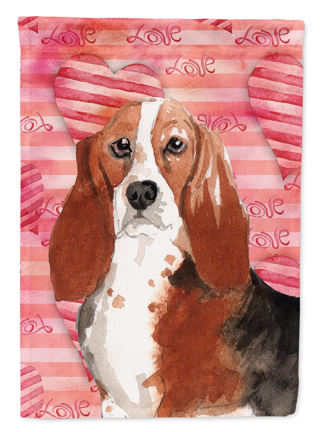 Basset Hound grand drapeau multicolore CK1779CHF pour maison et jardin