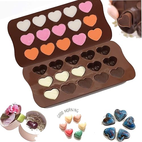 Miniatura 3 de Paquete de 4 moldes de silicona para chocolate, moldes de silicona para flores, molde de chocolate para tartas, herramientas de decoración de