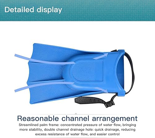 Miniatura 3 de Aletas de esnórquel, aletas de natación, tamaño de viaje, cortas, ajustables, para buceo, niños, niñas, niños, aletas de natación de tacón abierto,