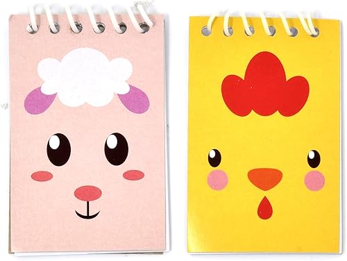 Miniatura 3 de Gift Boutique Mini bloc de notas de animales de granja de 48 unidades, cuadernos en espiral con temática de granero para suministros escolares,