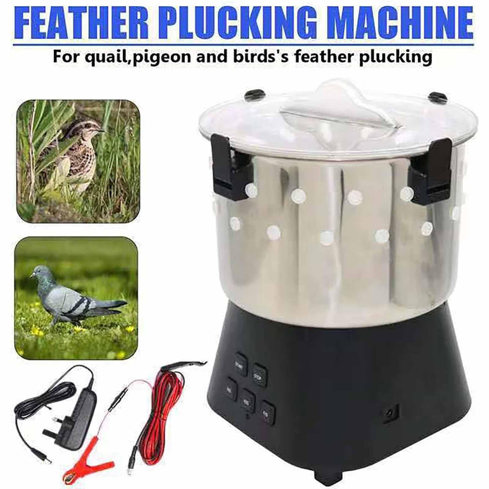 Máquina eléctrica de plumas, herramienta de mano para desplumar aves de corral para procesamiento de alimentos y cocina casera, ideal para faisanes y otros pájaros