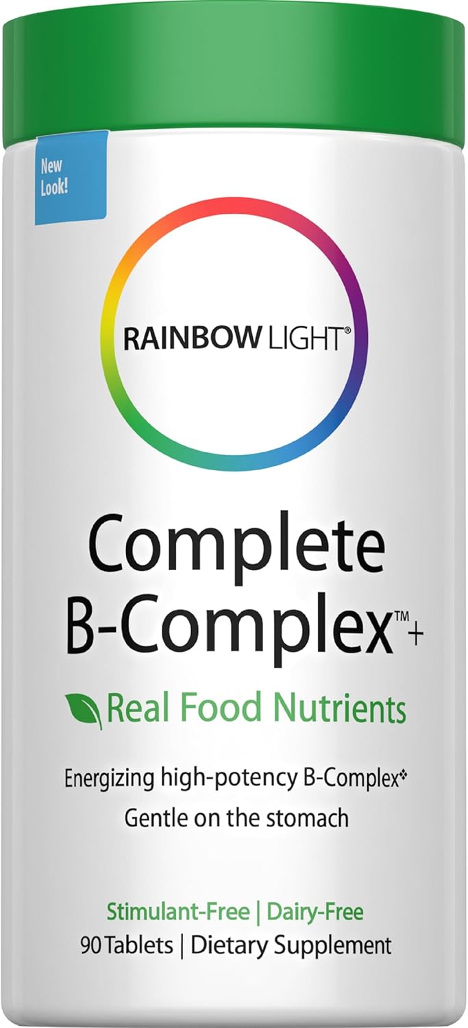 Rainbow Light – Complete B-Complex, 90 Count, Food Based, Energy Support