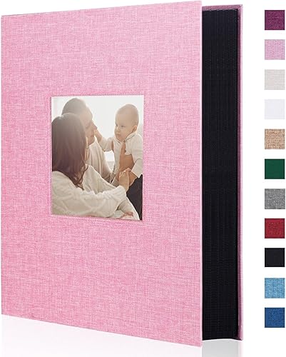 Artmag - Álbum de fotos de tela, 4 x 6, gran capacidad para bodas, aniversario y familia, álbum de lino con capacidad para 300 fotos horizontales