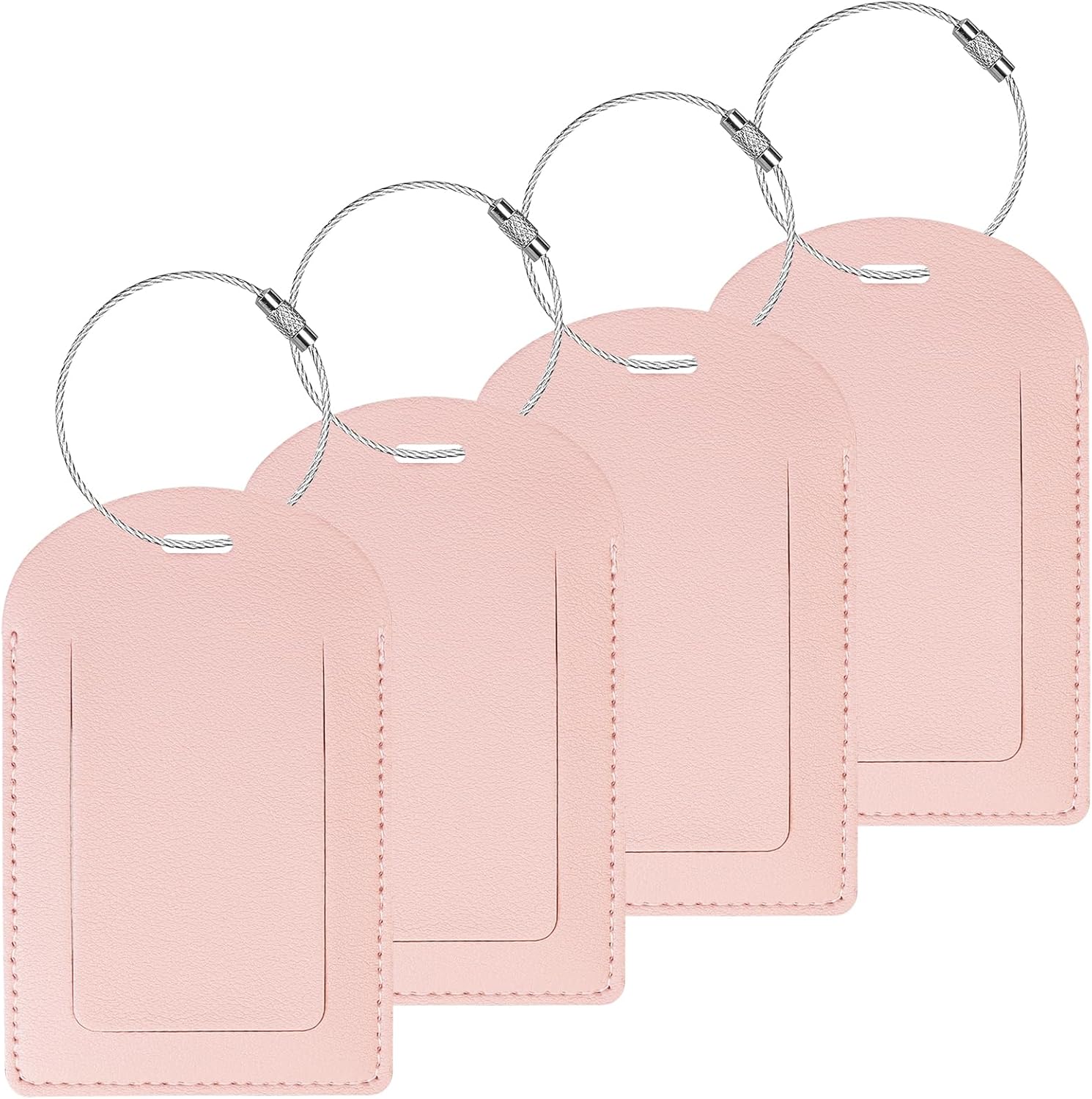 Gloppie 4 PCS Étiquettes à Bagages pour Sac de Accessoires Voyage, Étiquette d’identification de Valise avec Carte Pour Informations Personnelles, Rose Gloppie 4 PCS Étiquettes à Bagages pour Sac de Accessoires Voyage, Étiquette d’identification de Valise avec Carte Pour Informations Personnelles, Rose