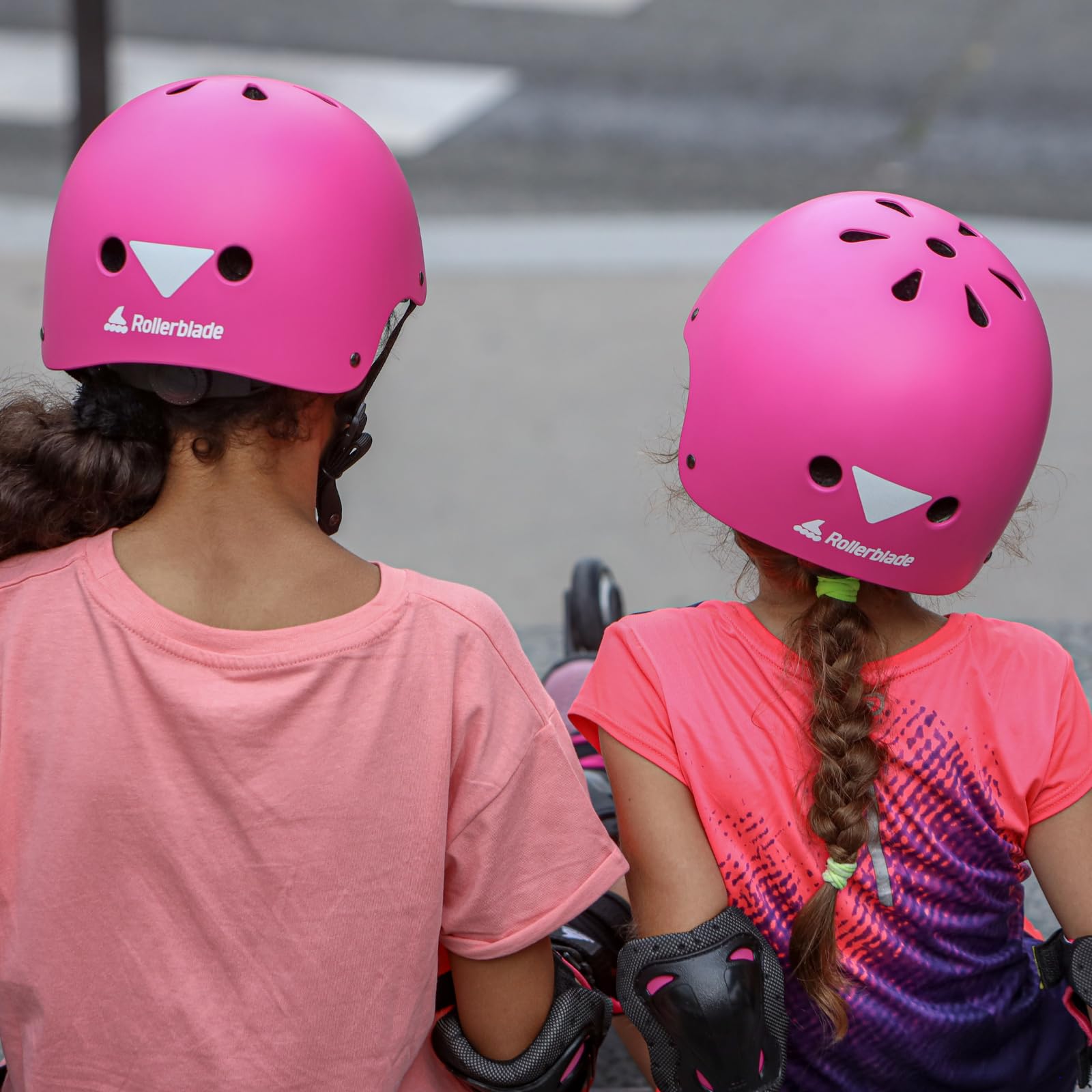 Rollerblade RB JR Helmet, Inline Skate Helm für Mädchen, Schutzausrüstung für Inliner, Skateboard, Scooter & Bike, Unisex, Pink