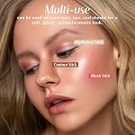 KIMUSE Face Trio de bâtons, crème blush & En avant-plan & Contour Stick pour Sculpter les Cheeks, Trio de Contour à Crème Longue pour maquillage visage, avec Brosse (Coral Glow-Brush)
