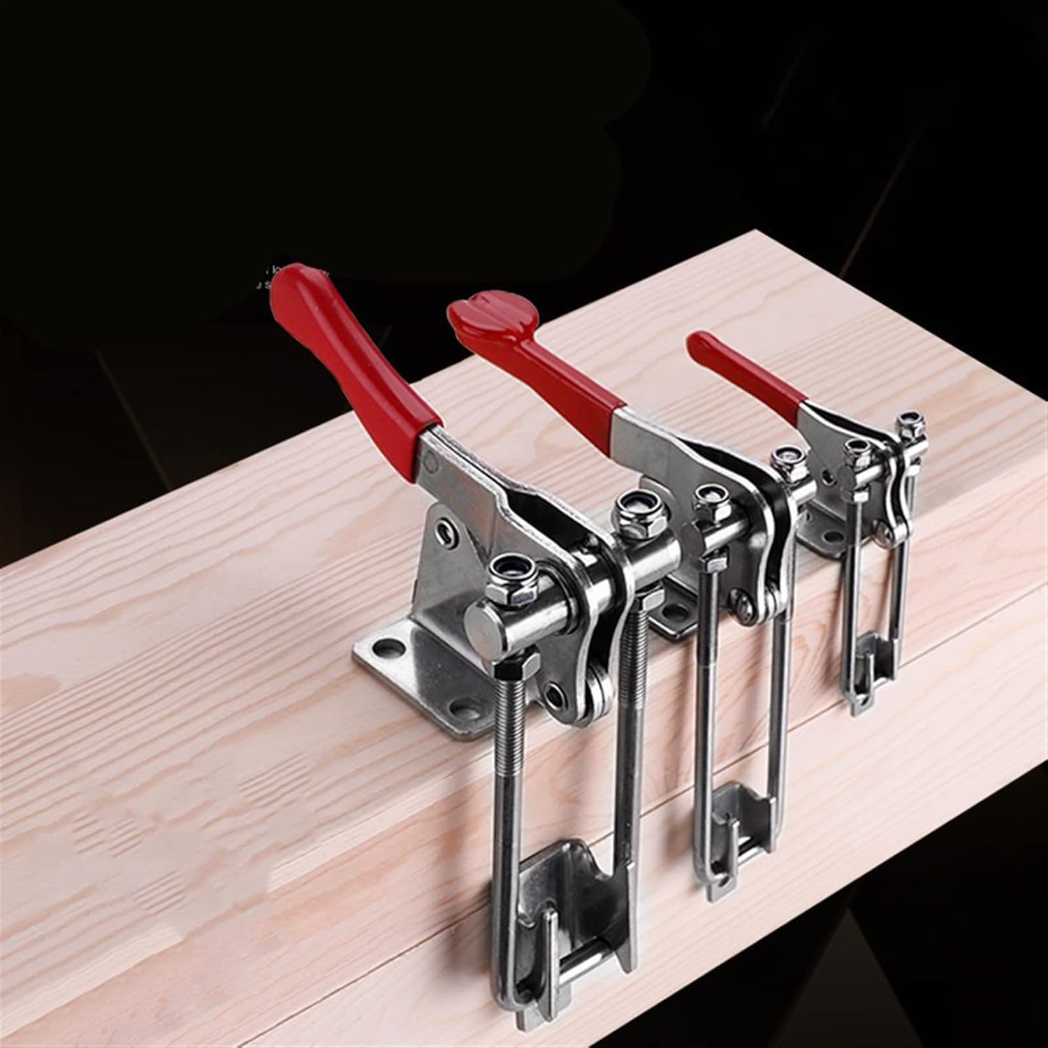 Latch Lock Quick Release Clamp Stainless Adjustable Metal Anti-Slip Toggle Latch Catch Clasp for Woodworking Press Clamps