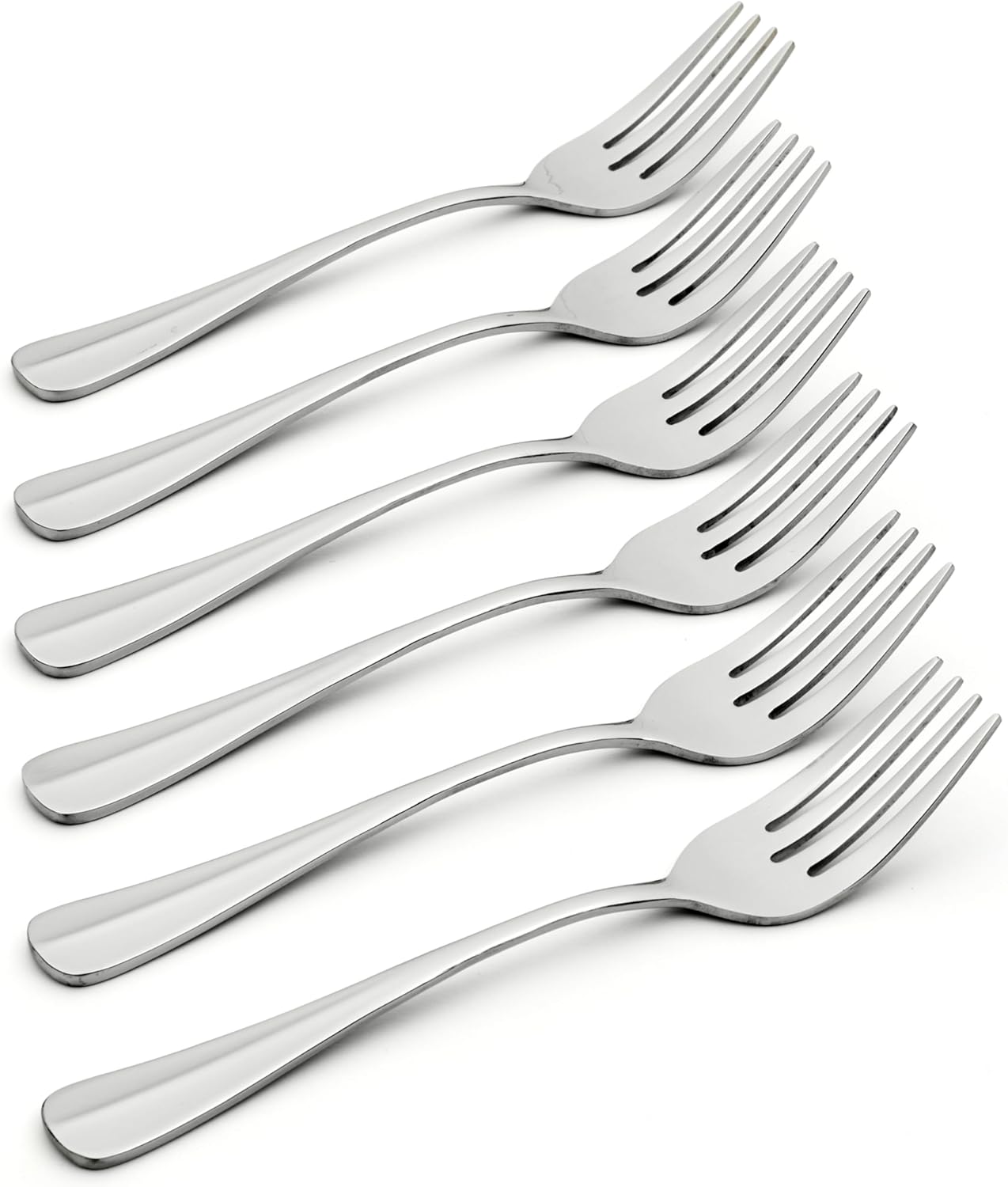 Oneida Savor Salad Forks, Set of 6,stainless steel silver