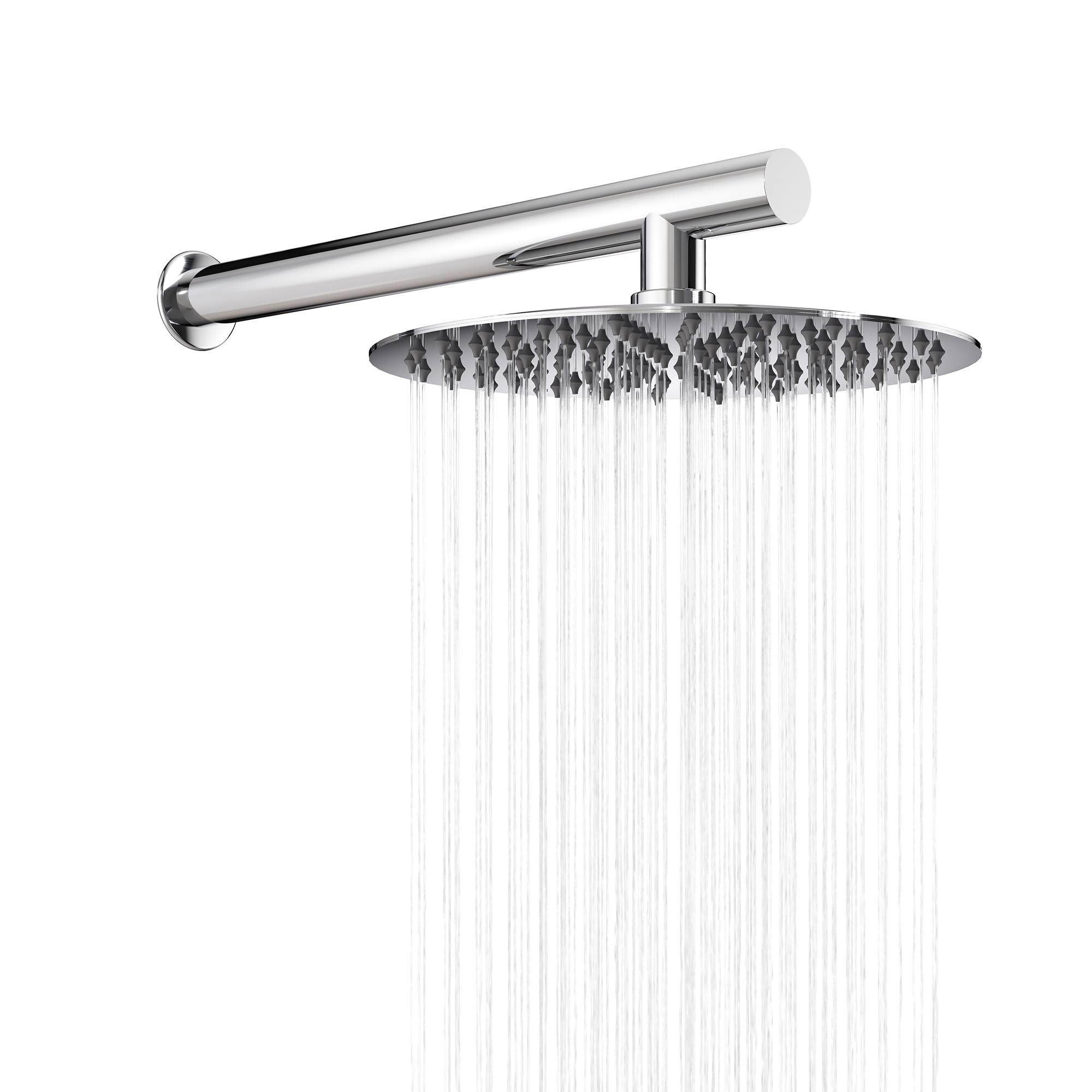 PULSE ShowerSpas 2001-250P Island Falls-Alcachofa de Ducha (Acero Inoxidable), Acabado Pulido, Ultra Low-Profile, 10" (250mm)