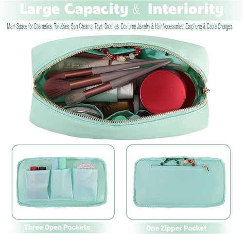 Miniatura 10 de YogoRun Bolsa de maquillaje Bolsa de cosméticos de viaje Bolsa de maquillaje Bolsa de cosméticos para mujereshombres, Rosa caliente