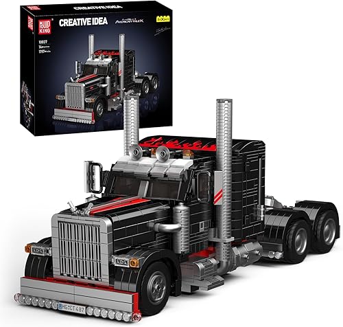 Mould King Bloques de construcción de juguete para camión de remolque 17011, 1250 piezas de ladrillos MOC, juguetes de remolques de carretera, kits
