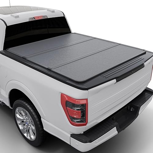 Cubierta rígida plegable para caja de camioneta THTF038Se adapta a 2007-2013, 2014 HD ChevyGMC SilveradoSierra, 2014 25003500HD 6 pies 7 pulgadas