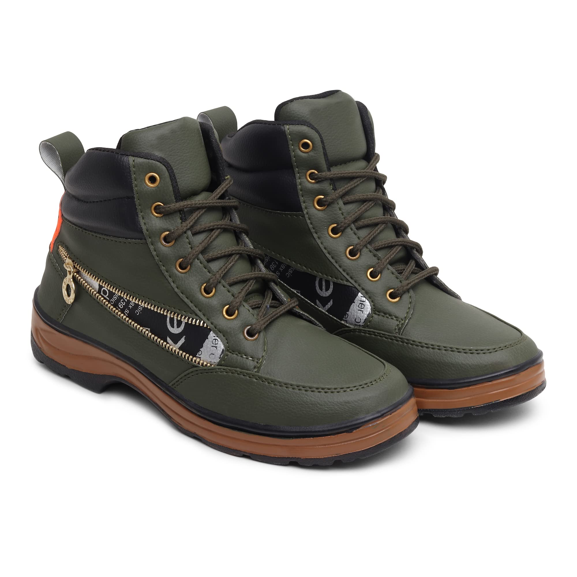Zombic Mens Ankle Length Boot || Elevated Look || Utmost Comfort || Firm Grip || Slip-Resistance || Shock Absorption || Better Traction || Soft-Cushioned Insole Green (B0C536M5HK) Amazon Price History, Amazon Price Tracker