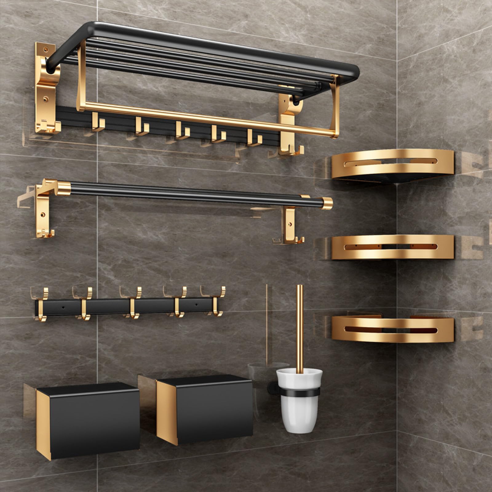Porte-serviettes de bain épais en acier durable pour une salle de bain moderne et chic