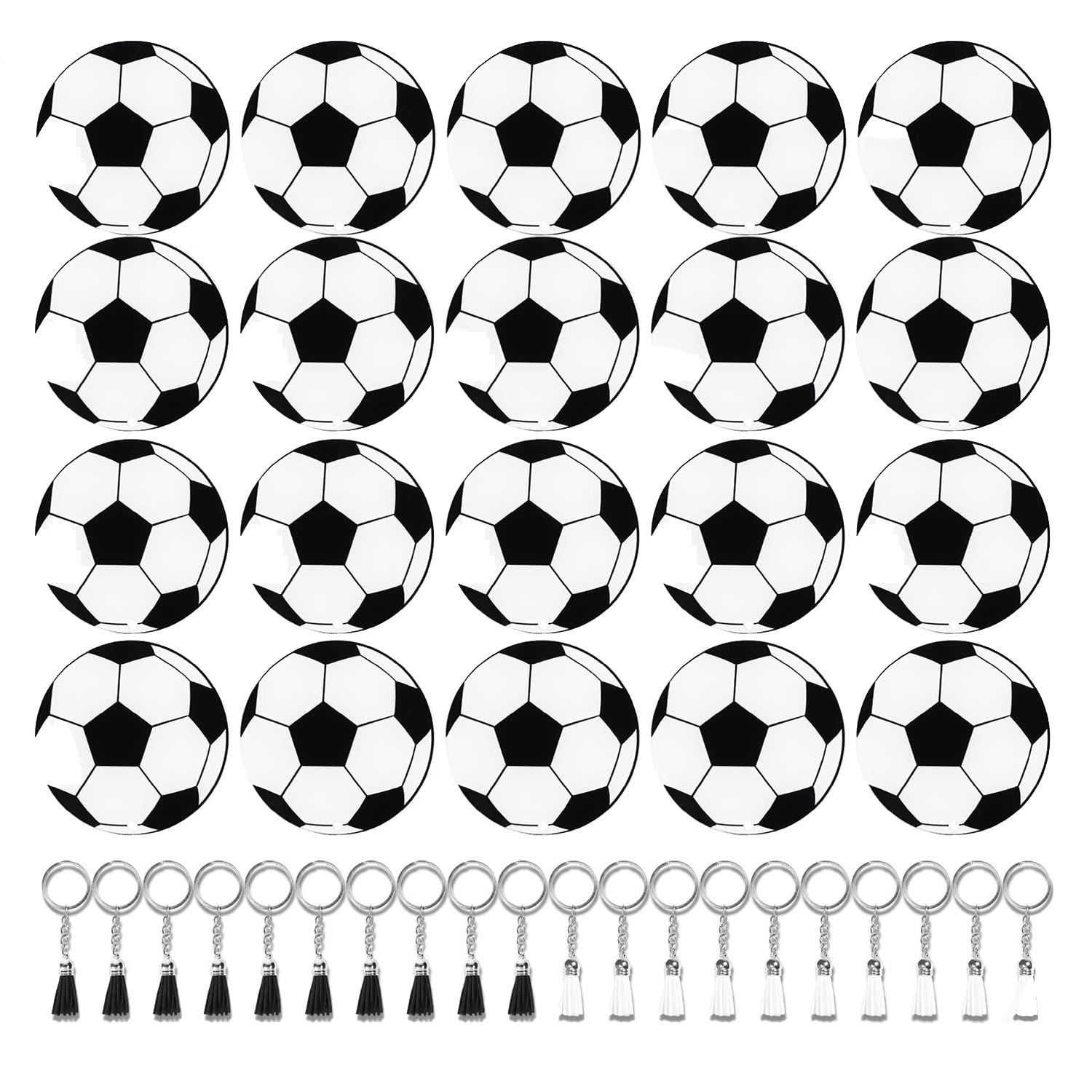 サッカー　キーホルダー　２７個セット Amazon.co.jp: Wsikafxn サッカーアクリルキーチェーンブランクキット