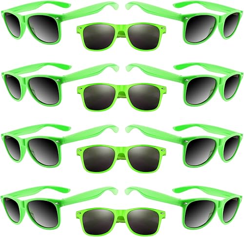 TUPARKA Paquete de 20 lentes de sol para niños a granel para verano fiesta de piscina regalos de cumpleaños bolsas de regalo color verde