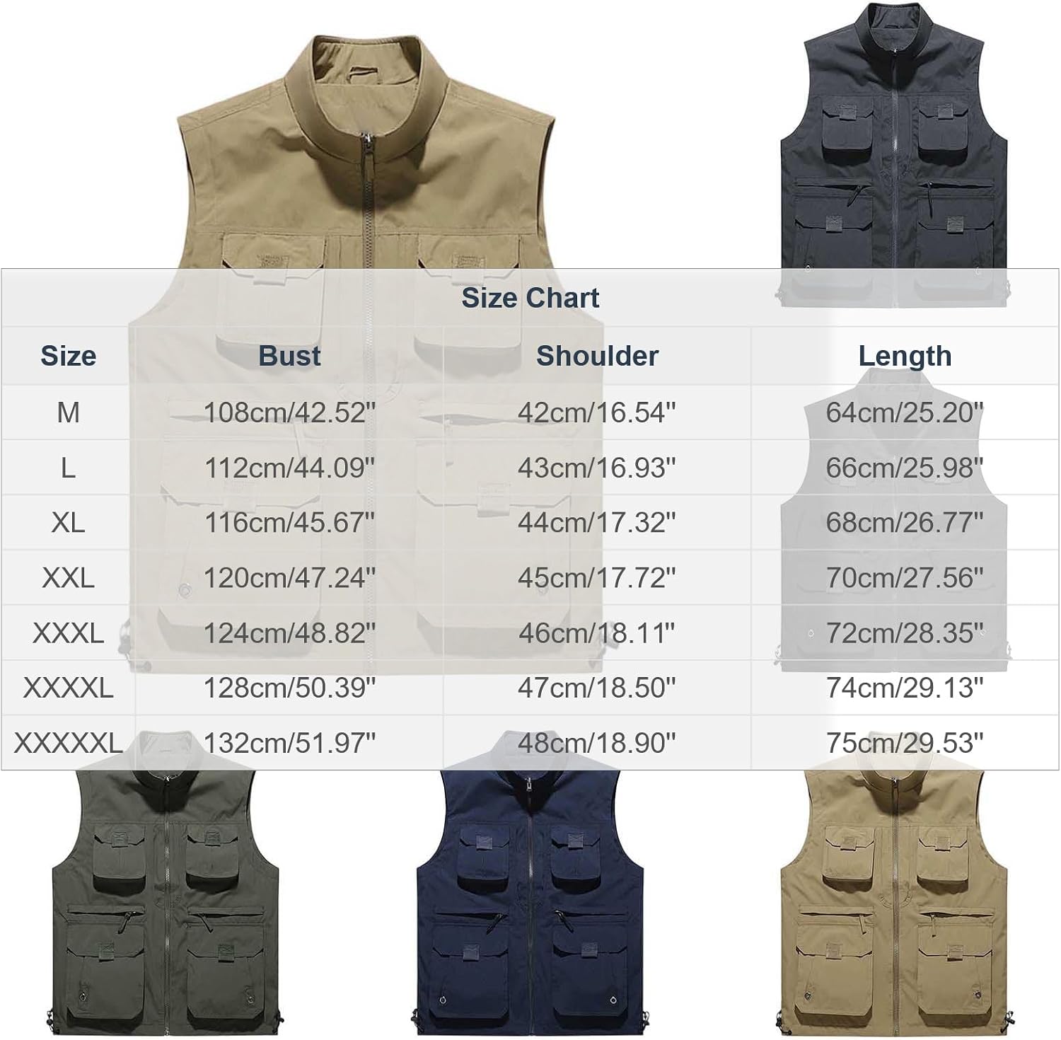 Men's Tactical Utility Vest Work Multi Pocket Field Gilet