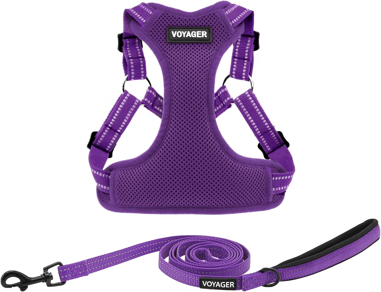 Best Pet Supplies Voyager Adjustable Dog Harness with Reflective Stripes for Walking, Jogging, Heavy-Duty Full Body No Pull Vest with Leash D-Ring, Breathable All-Weather - Harness (Turquoise), M : Pet Supplies