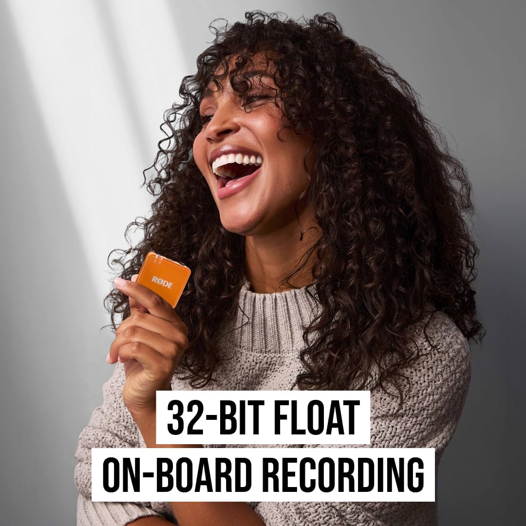 RØDE Wireless GO (Gen 3) – Compact Wireless Mic – Pristine Audio, 32-bit Float Recording, Automatic Level Control, for Phones, Cameras and Computers (Orange)