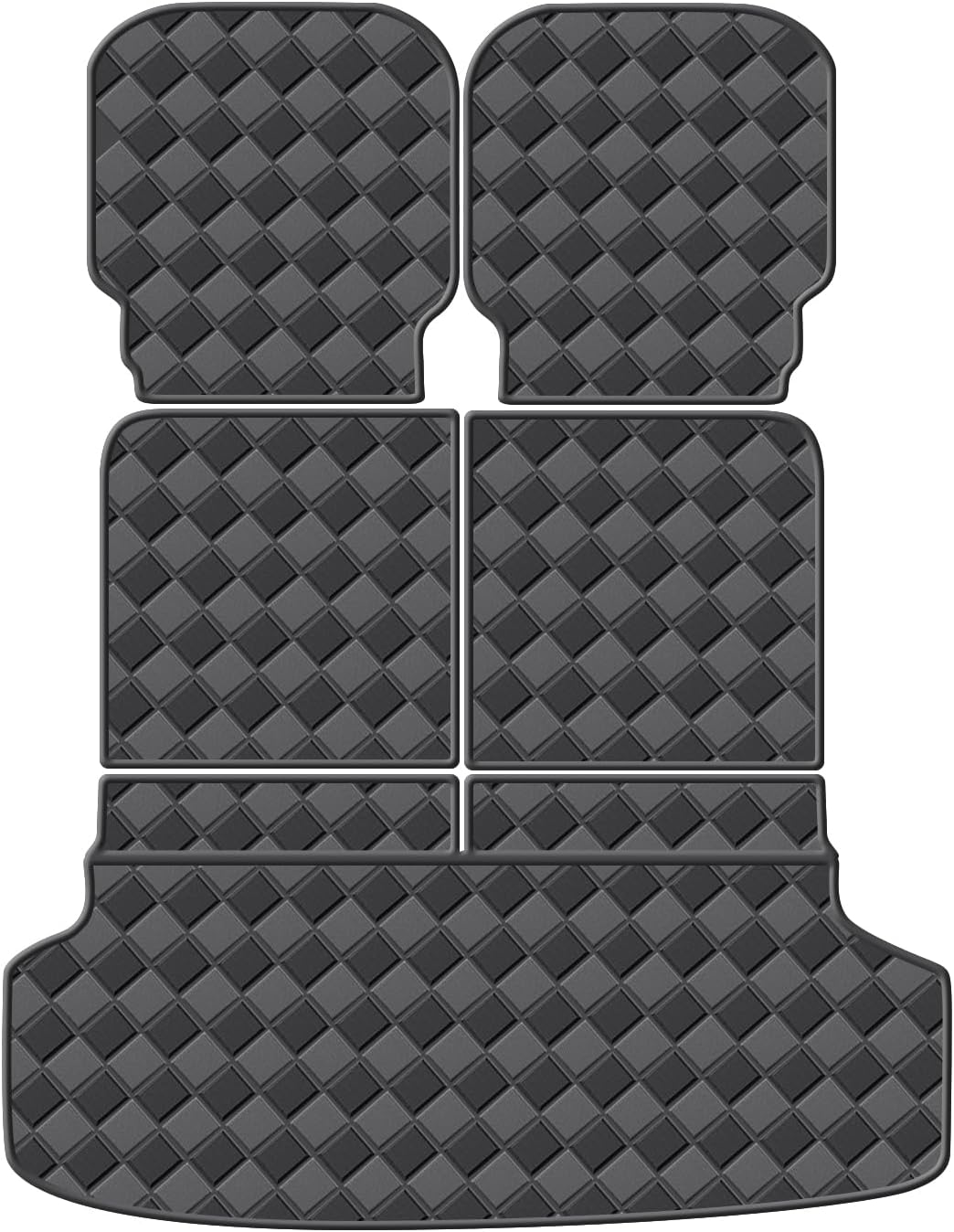 Cargo Mat for 2022-2026 Lexus LX600 7 Seats Trunk Mat & 2ND+3RD Row Rear Backrest Mat, All Weather Rear Cargo Liner Back Seat Cover Protector