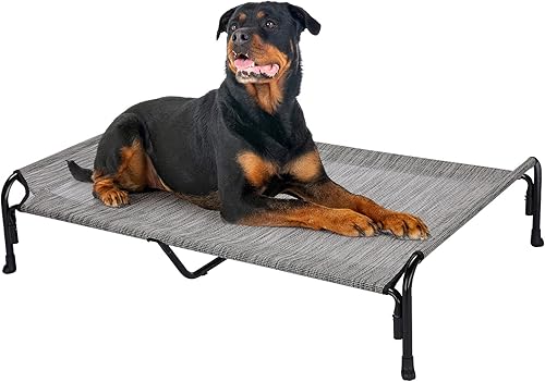 Veehoo CWC2204 - Cama elevada XXL para perros extra grandes, impermeable, refrigerante, lavable, con reposacabezas inclinado, malla transpirable y