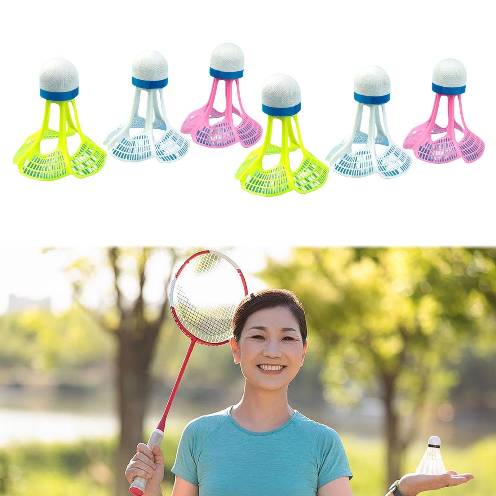 6Pcs Badminton Shuttlecocks for Training and Games Nylon Birdies Set