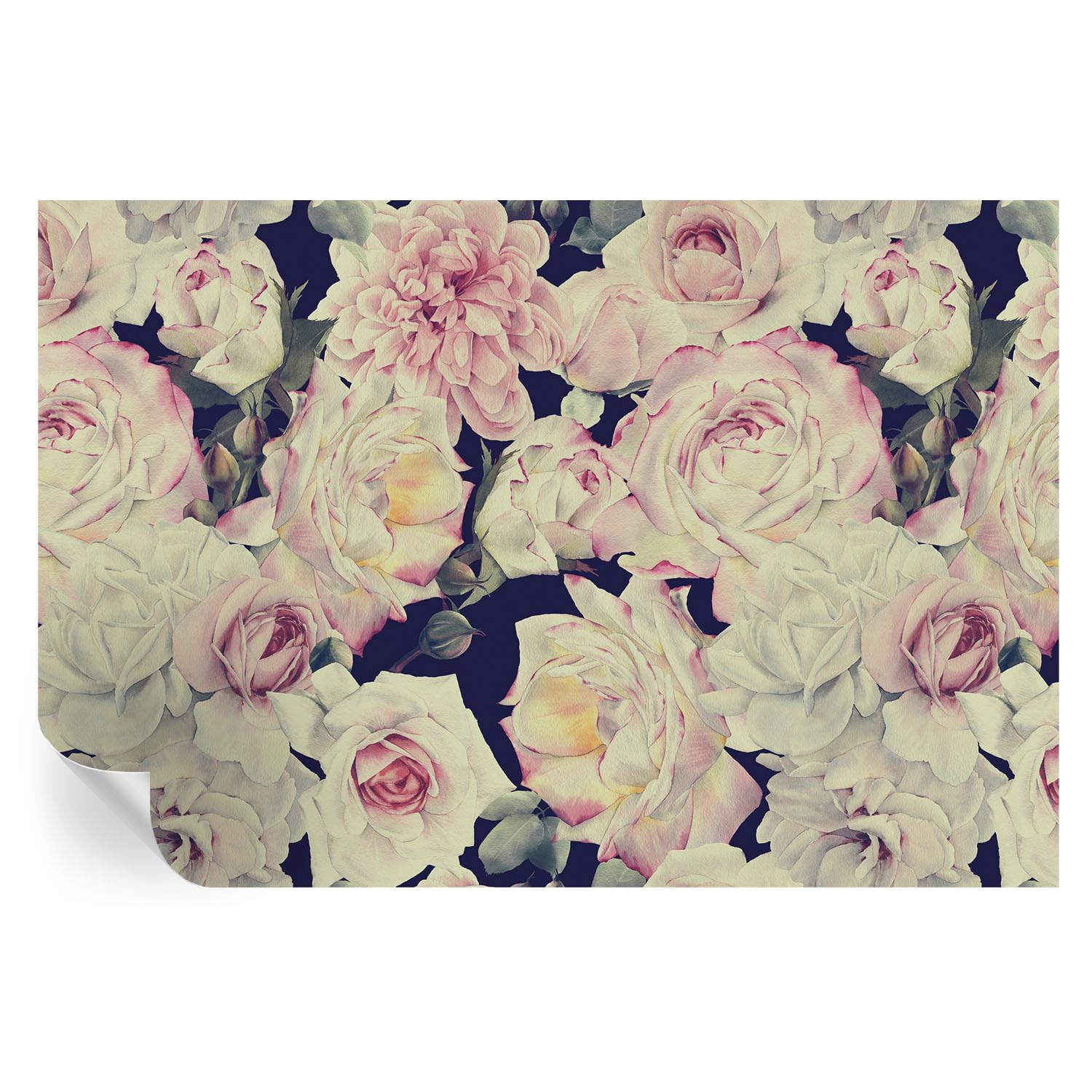Vinilos decorativos y papel pintado autoadhesivo de 104x70 cm estilo ramo de flores para salón