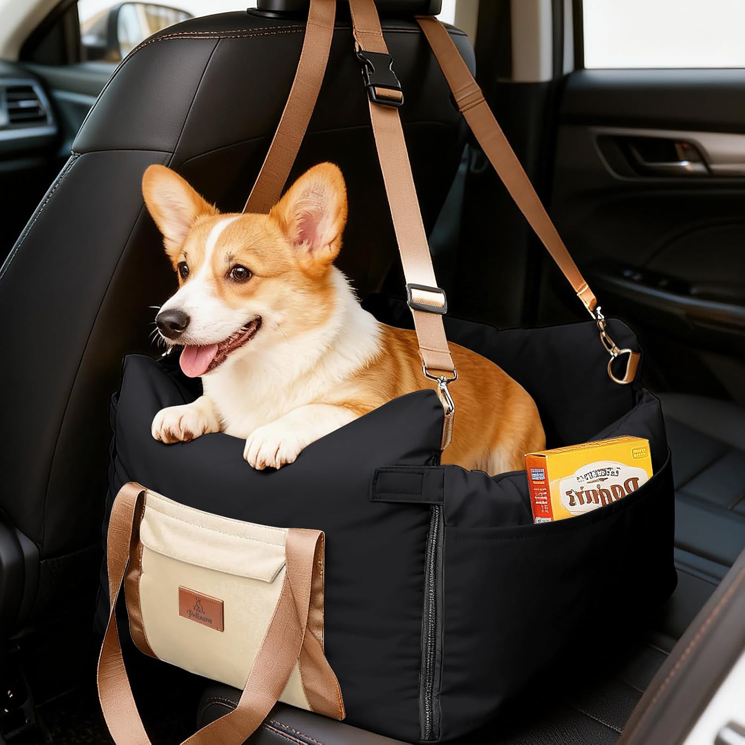 Secure & Comfy: The Ultimate Dog Car Seat for Small Pups!