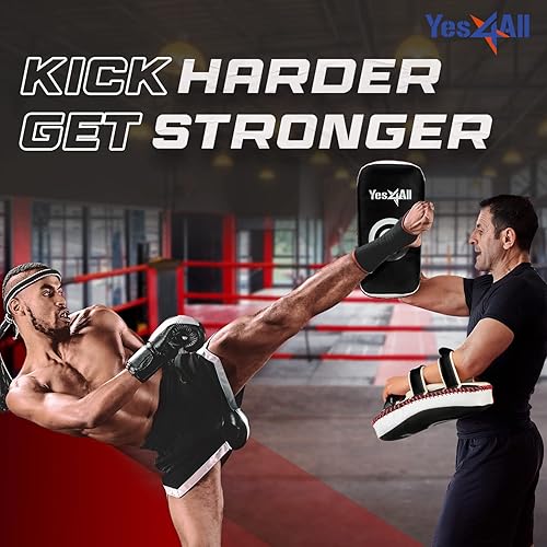 Miniatura 7 de Yes4All Boxing Strike Curved Thai Pad MMA Strike Kick Shield, Coaching Extra Padding For Sparring For Kickboxing & Self Defense - Sold In Pairs