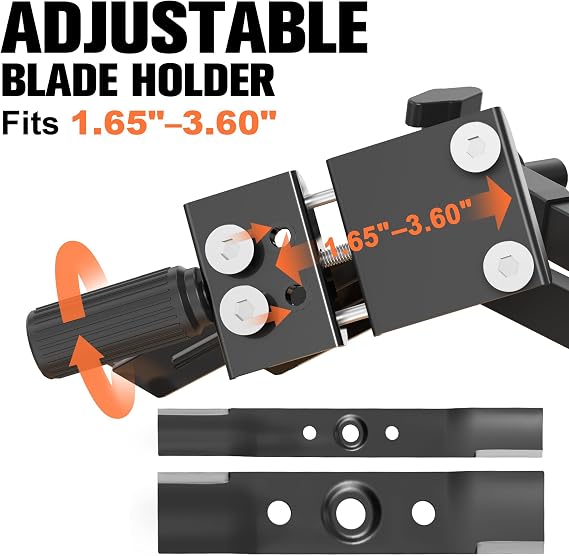 SporGain Lawn Mower Blade Sharpener,15°–45°Adjust Lawnmower Blade Sharpener