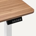 Amazon Basics Bureau électrique, Bureau d'accueil réglable en hauteur, Effet Oak blanc