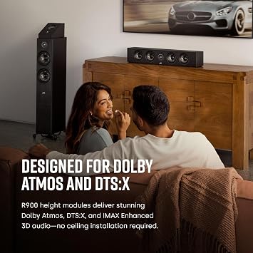 Polk Audio Reserve R900 Height Module, Dolby Atmos Speakers for 3D, Multidimensional Sound, 1 Pinnacle Ring Tweeter & 4 Turbine Cone Woofer, Hi-Res Certified, IMAX Enhanced, Wall Mountable, Walnut