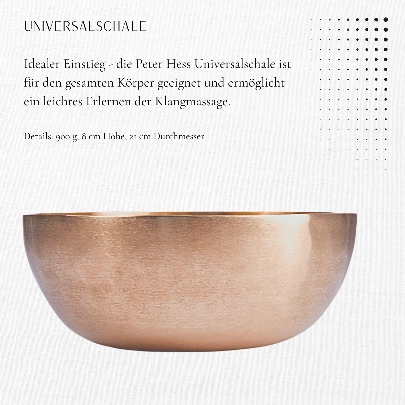 Peter Hess Klangschalen Set - Therapieklansgchalen Einsteiger Set bestehend aus Premium Universalschale, weicher und harter Filzschlägel, Klangschalenratgeber und Schutzhülle