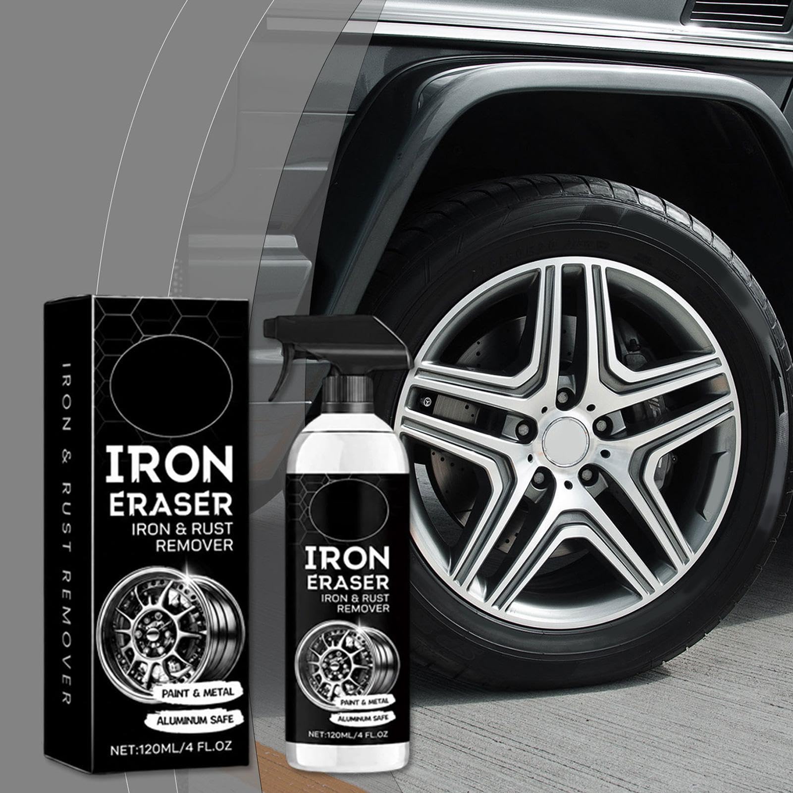 Generico Rimuovi Ruggine per Auto - 120ml Pulizia Profonda Multifunzione,Smacchiatore Portatile per Ruggine - per Vernice Auto Cerchi Moto SUV Berlina Camper Barca Utensili Catene Freni