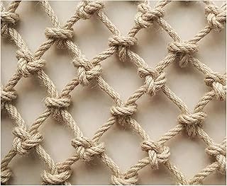 Hemp Rope Net Protection Net 6mm*10cm Extended Training Climbing Net, Climbing Bird Hemp Rope Ceiling Decorative Net Stairs Handrail Net Clothes Net Protective Fence Net Hammock (Size:4*5m（13*16ft）)