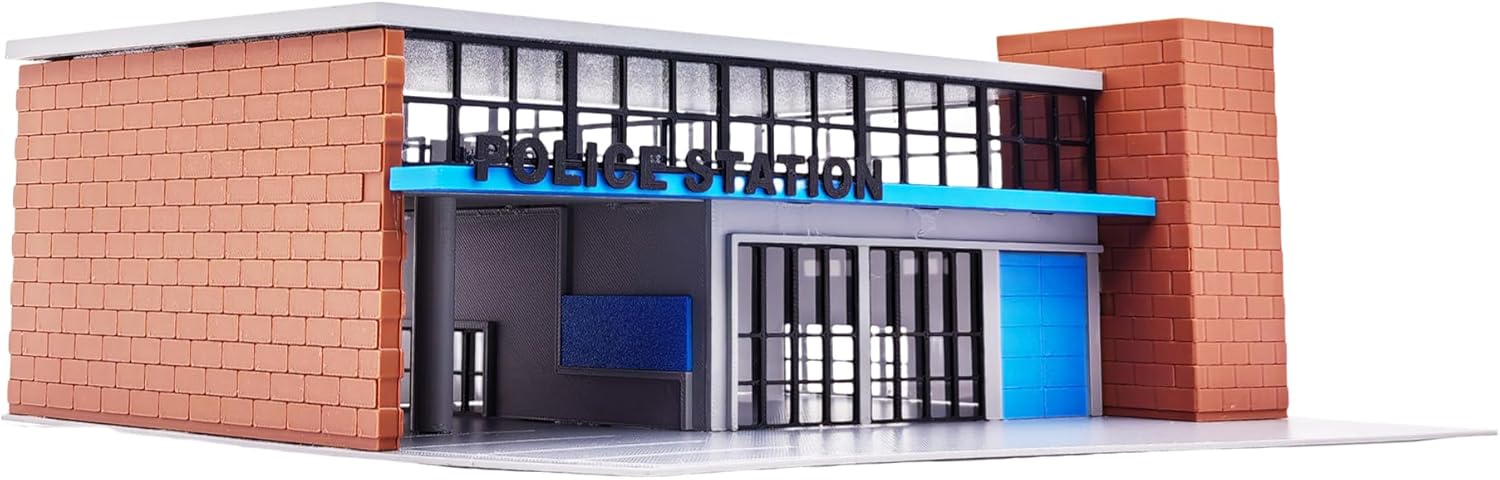Outland Models Miniatures Modern Style Police Dept Station 1:87 HO Scale