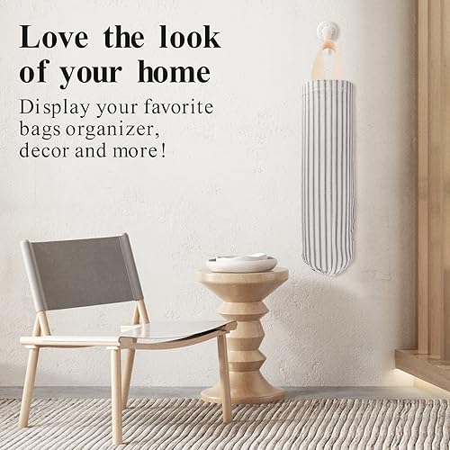 Miniatura 5 de TOGETRUE Soporte para bolsas de plástico, soporte reutilizable para bolsa de comestibles, bolsa de basura lavable para decoración del hogar, cocina,