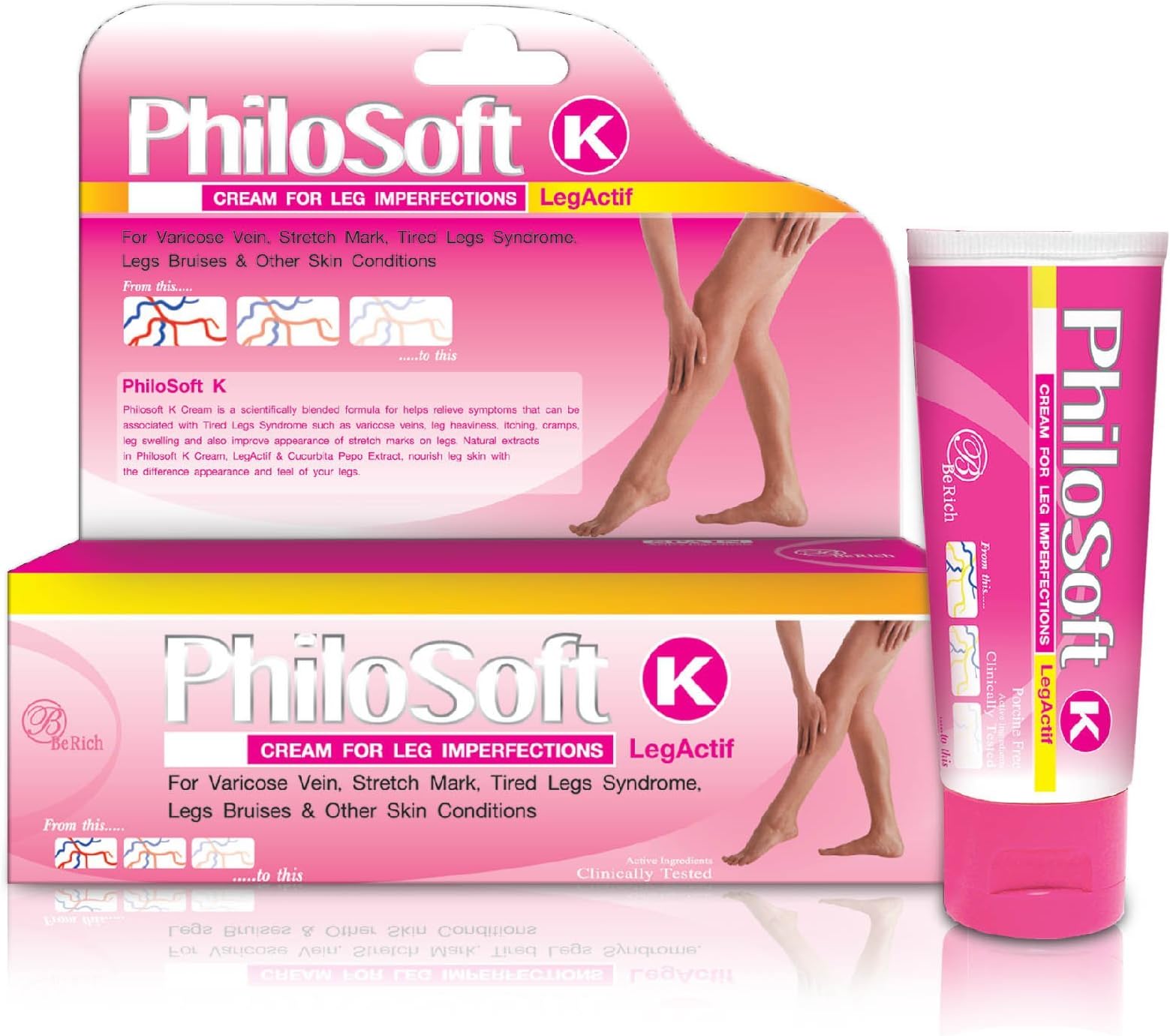 Philosoft Cream for Leg Imperfections, Strechmark, Tired Leg and Other Skin Conditions 25g