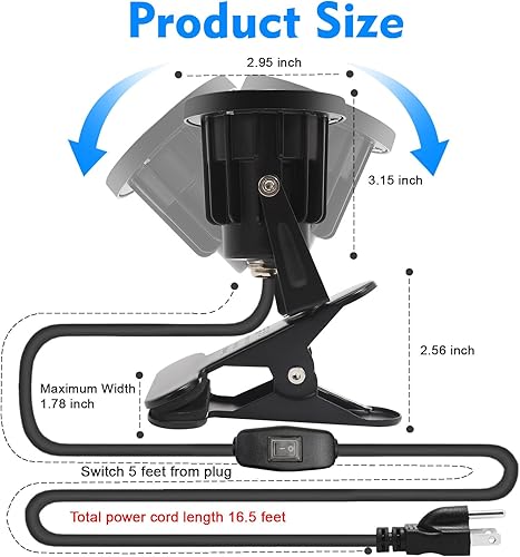 Miniatura 9 de Taysing Luces LED para exteriores, impermeables, con abrazadera, luces de paisaje, con clip para iluminación de acento, plantas, patio, jardín,